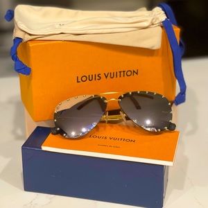 Louis Vuitton studded aviator sunglasses eyewear